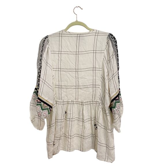 Anthropologie Vineet Bahl Cream Brielle Embroidered Blouse Sz S - Picture 11 of 13